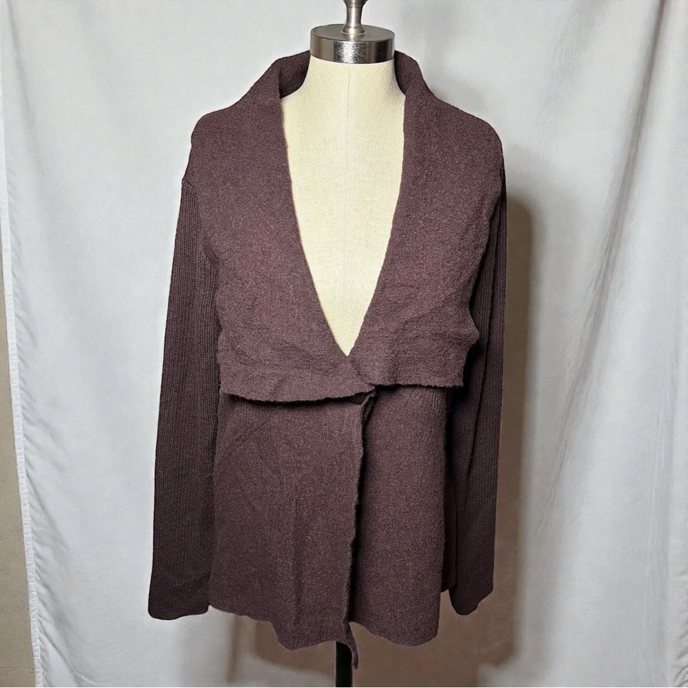 100% Wool Brown Cardigan -